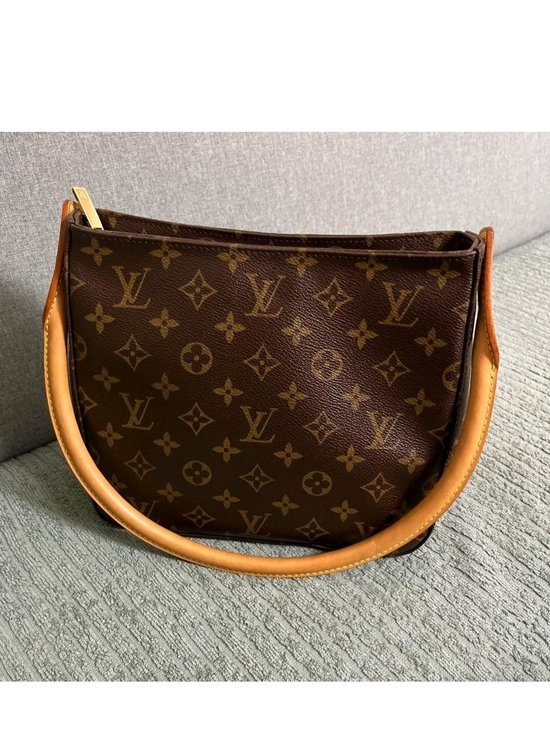 Louis Vuitton Handbags - Louis Vuitton Monogram Canvas Shoulder Bag with Tan Handle